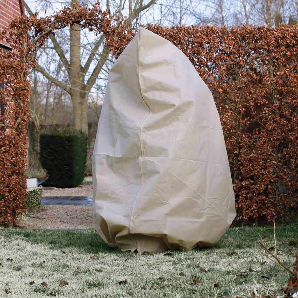 Nature Winter Fleece Cover with Zip 70 g/sqm Beige 2x2.5 m
